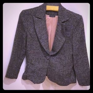 Black and white blazer